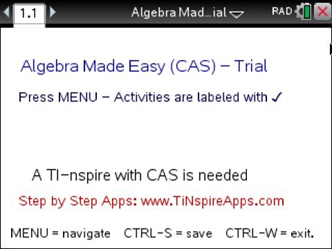 Algebra Made Easy - Trial Edition