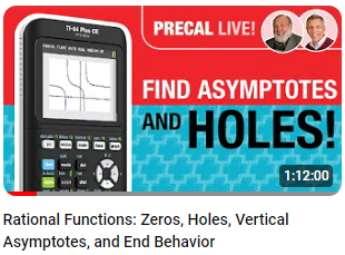 AP Precal Live: Rational Functions
