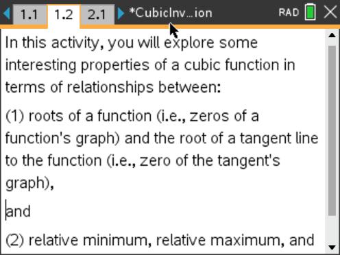 Two Investigations of Cubic Functions