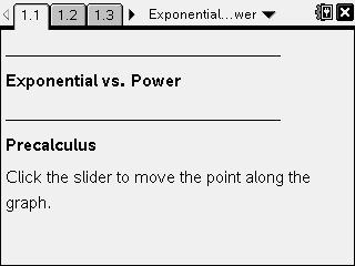 Exponential vs. Power Functions