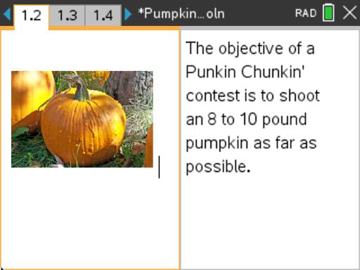 Extreme Punkin' Chunkin': Application of Quadratic Functions in Standard Form