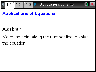 Applications of Equations