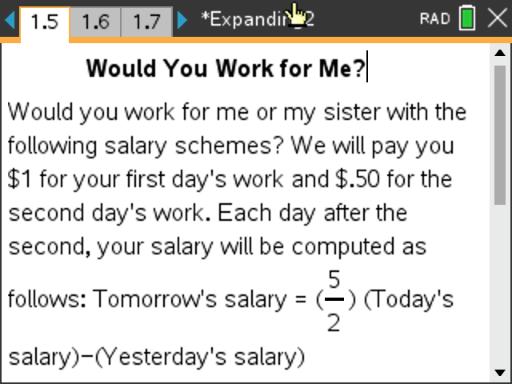 Would You Work For Me?