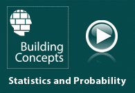 Play Video Building Concepts in Mathemathics intro for Statistics and Probability using graphing calculators
