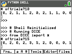 TI-84 Plus CE Python screen for step 6