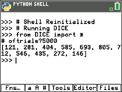 TI-84 Plus CE Python screen for step 7