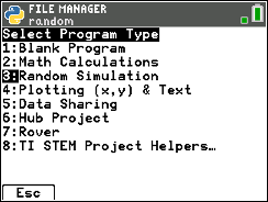 TI-84 Plus CE Python screenshot for Step 1