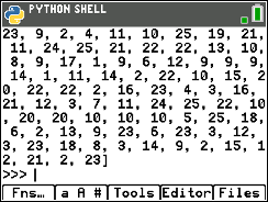 TI-84 Plus CE Python screenshot for Step 6