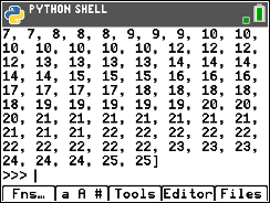 TI-84 Plus CE Python screenshot for Step 7