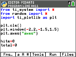 TI-84 Plus CE Python screen for step 4