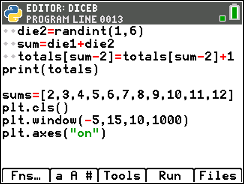 TI-84 Plus CE Python screen for step 5
