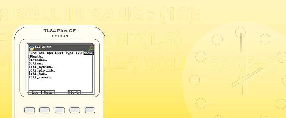 Python Modules: Python activities using TI-84 Plus CE Python