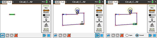 Screenshots from Circuit Construction Kit (MS/HS).