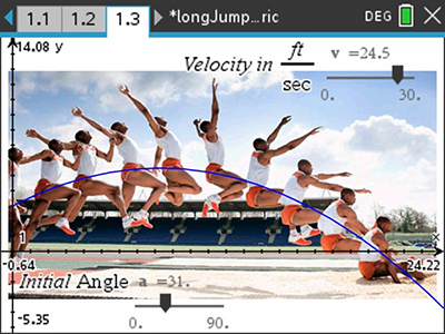 Graph a long jump.
