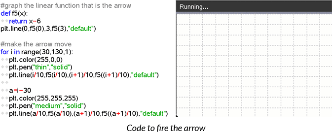 Code to fire the arrow.