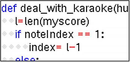 Python code to show lyrics in a karaoke-style crawl.