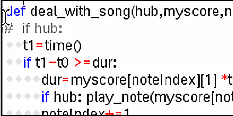 Python code showing additional  notes.