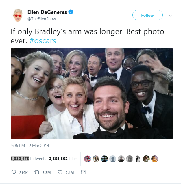 Ellen Degeneres selfie