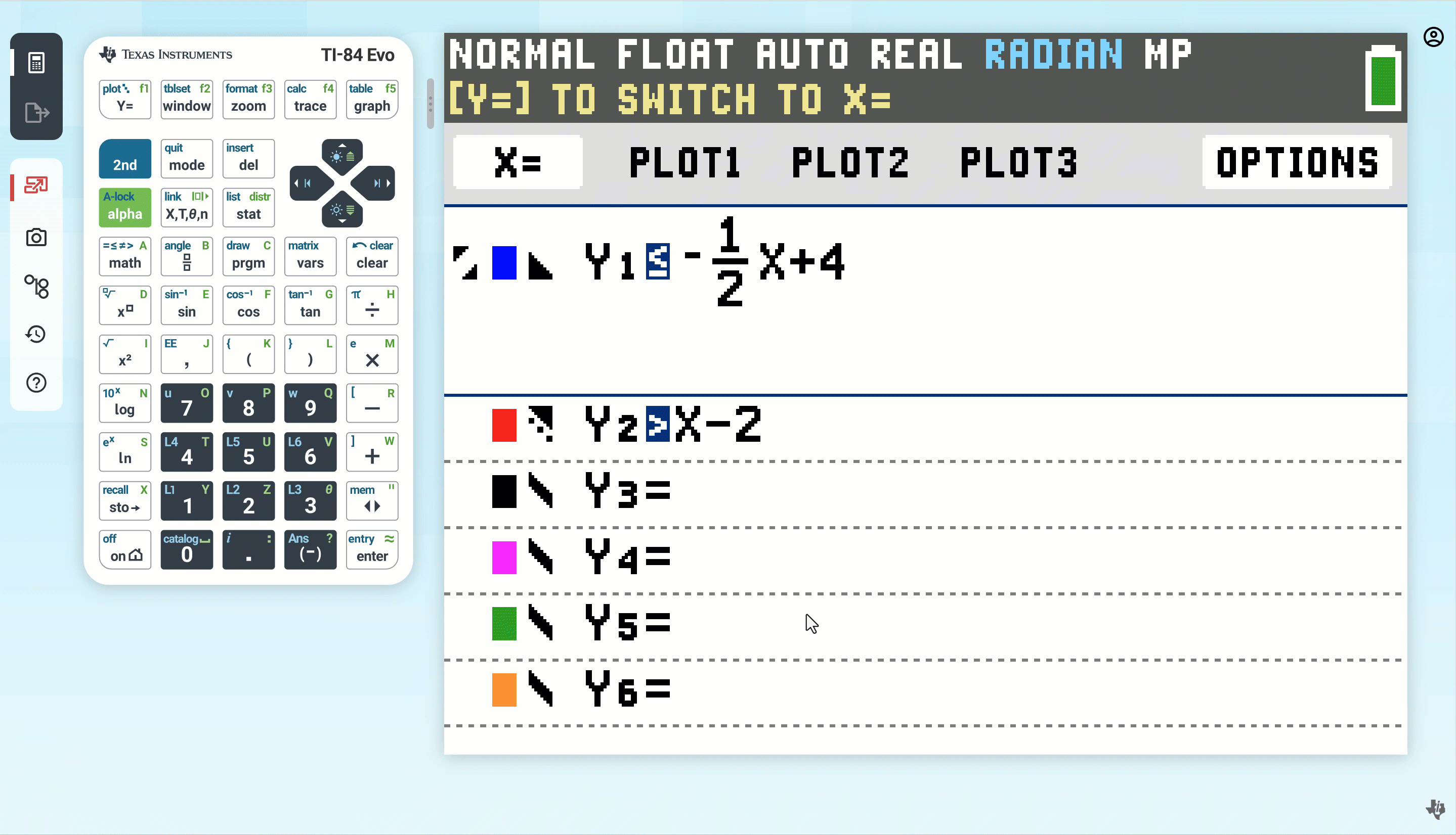 Activity Graph Example Inequality Graphing | Show the feasible region | Texas Instruments