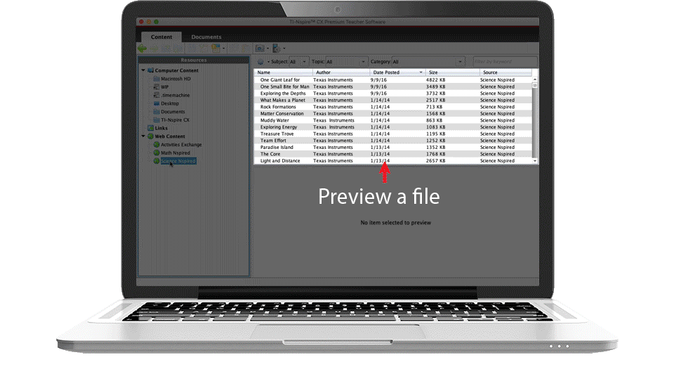 TI-Nspire™ CX Premium Teacher Software navigation overview