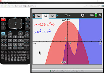 TI-Nspire CX Premium Teacher software live presenter Screenshot