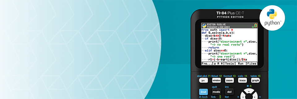 TI 84 Plus CE-T Python Edition | Texas Instruments Nederland