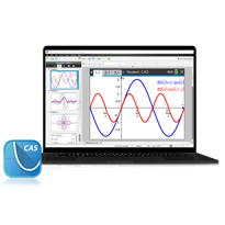 Laptop image with TI-Nspire CX CAS Student software