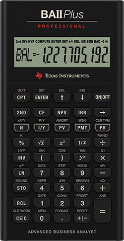 BA II Plus™ Professional Financial Calculator | Texas Instruments