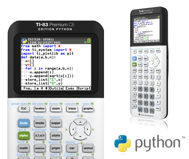 Calculatrices Madagascar - 😁Hey! 😁 Saviez-vous ce qui différencie la  calculatrice TI 83 PREMIUM CE et le TI 83 Premium CE EDITION PYTHON? ✓ Avec  sa programmation en Python intégrée avec coloration