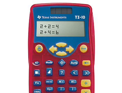 Texas Instruments TI-10 Elementary Calculator Red