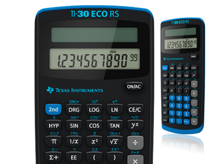 Solar-Taschenrechner TI 30 ECO RS LC-Display Texas Instruments; ... 10-stellig 