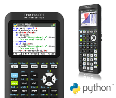 weer Paradox Slepen TI 84 Plus CE-T Python Edition | Texas Instruments Nederland