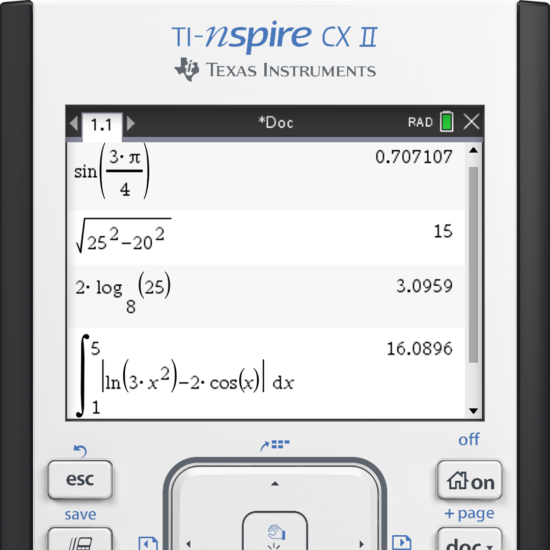 TI-Nspire™ CX II/CX II CAS | Calculators | Texas Instruments TI-Nspire™ CX II/CX II CAS | Calculators | Texas Instruments