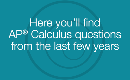 Animated Gif with messaging that shows how to find all the AP Calculus questions from the last few years.