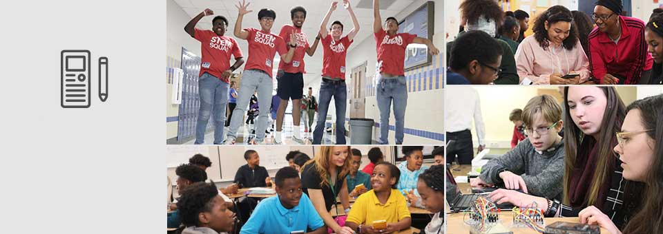 Lifestyle photos of kids working activities in groups at Student Camp.