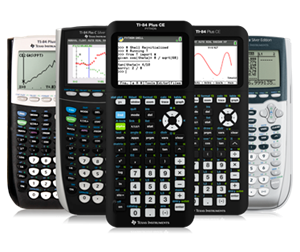 Displayed TI-84 Plus family of graphing calculators