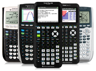 Displayed TI-84 Plus family of graphing calculators