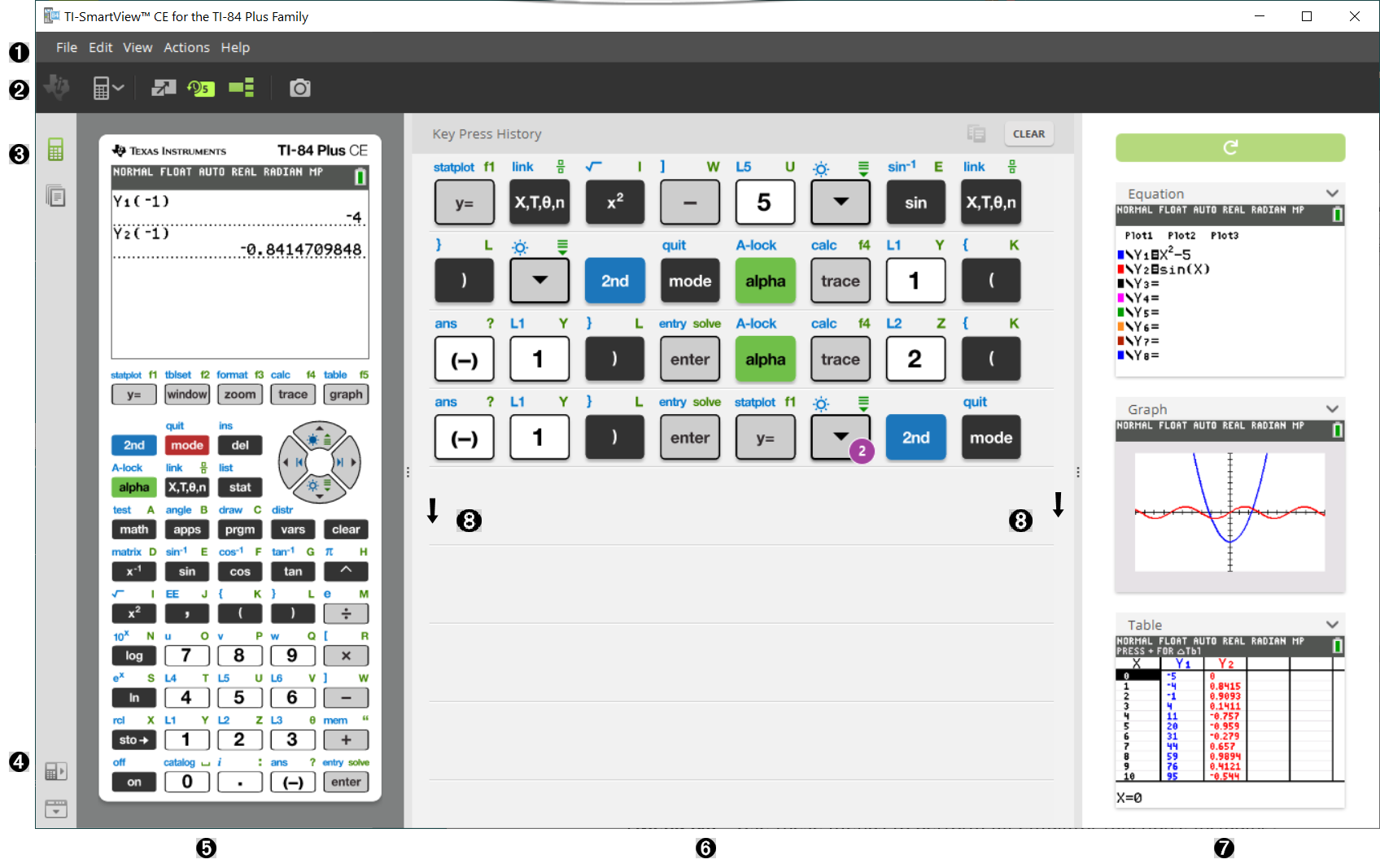 Using the TISmartView™ CE Calculator Emulator Workspace