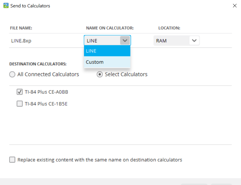 Sending a TI-Basic Program to a Calculator