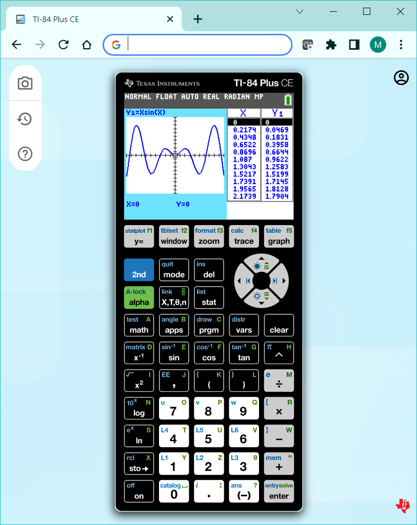 online graphing calculator ti-84