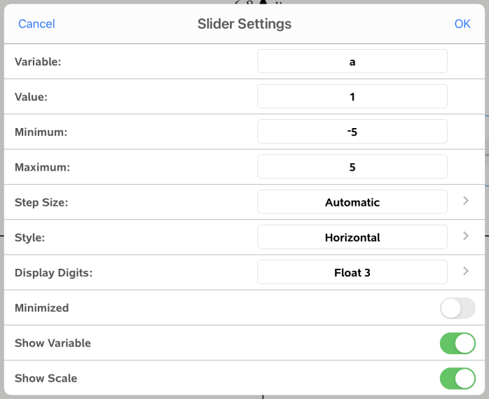 Adjusting Variable Values with a Slider