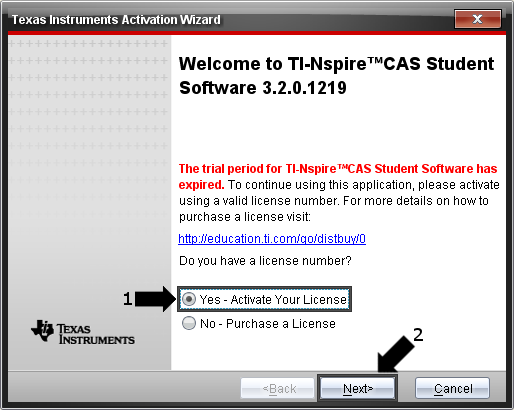 ti nspire student software license