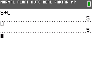 Solution 34428: Storing Values on a TI-84 Plus C Silver Edition.