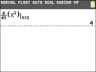 ti 84 calculator online how to use numerical derivative