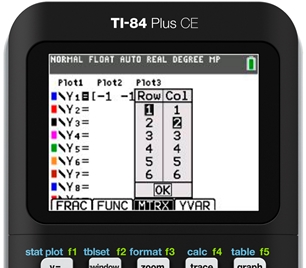 Feature Vectors TI84PlusCE