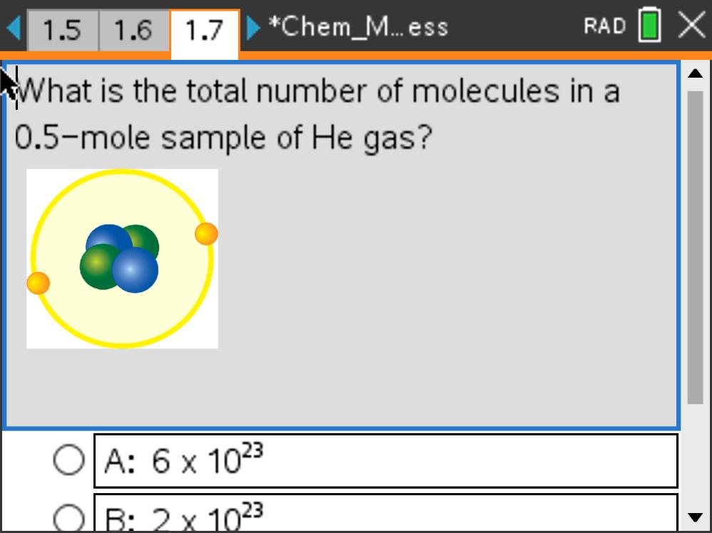 TI-Nspire screenshot during the activity